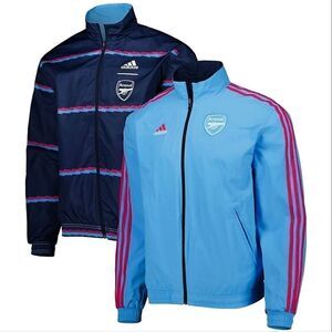 Adidas Arsenal FC Anthem Reversible Jacket Men's S 2 In 1 Skyrus Navy HT7155 New